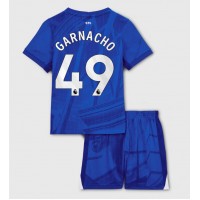 Fotbalové Dres Chelsea Alejandro Garnacho #49 Dětské Domácí 2025-26 Krátký Rukáv (+ trenýrky)